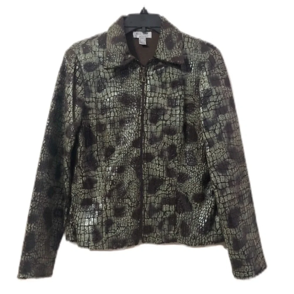 ELL JAY Collection Green Patterned Jacket - Picture 1 of 5